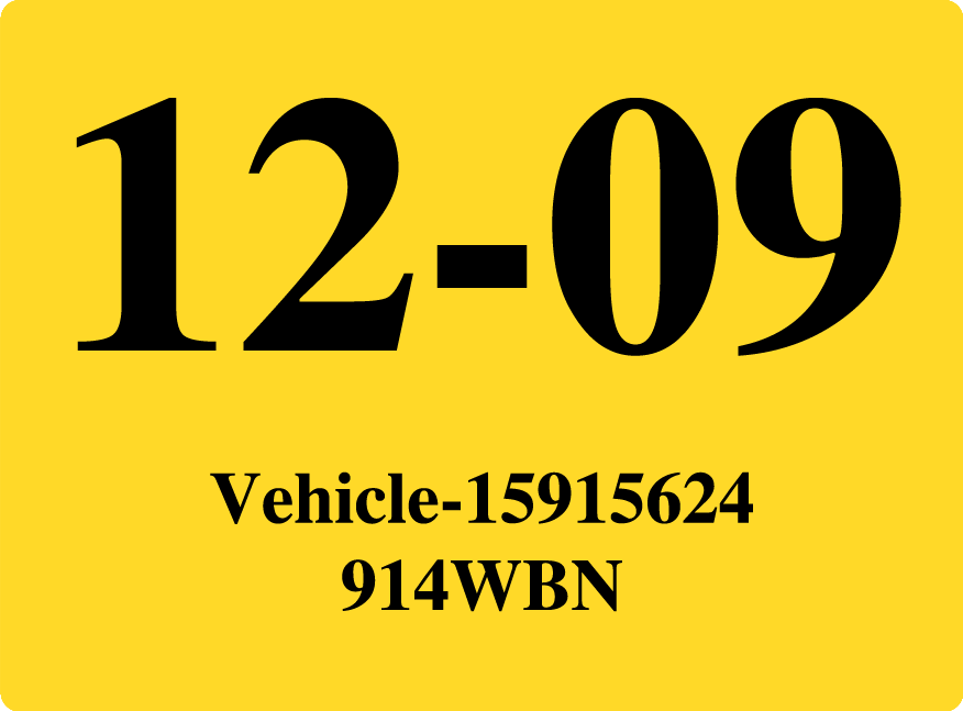 2009 December Sticker on Florida License Plate