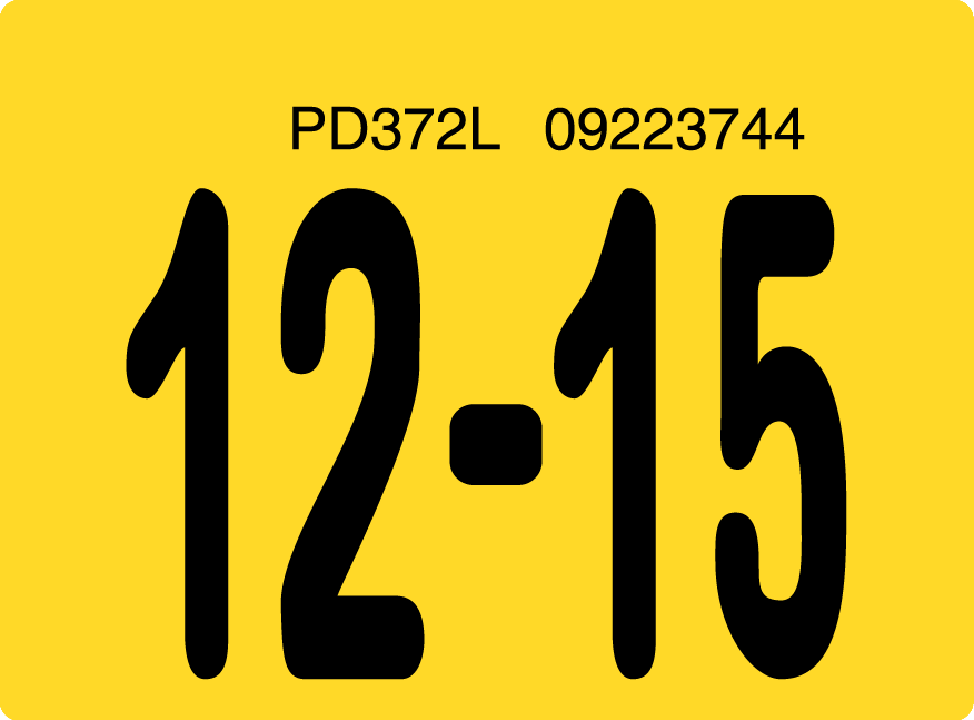 2015 December Sticker on Florida License Plate