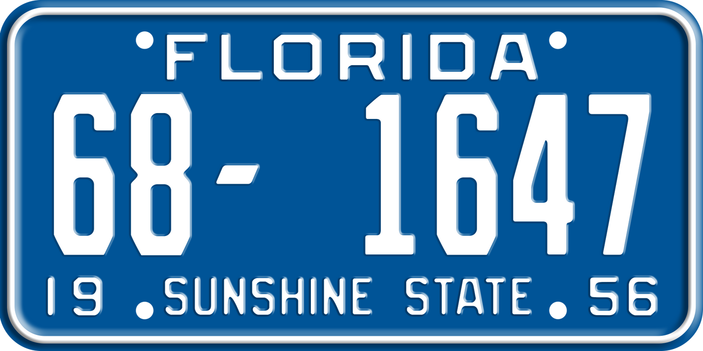 1956 Florida License Plate