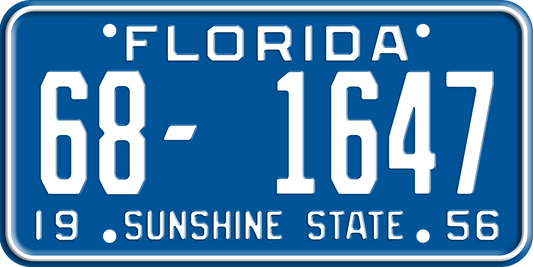 1956 Florida License Plate