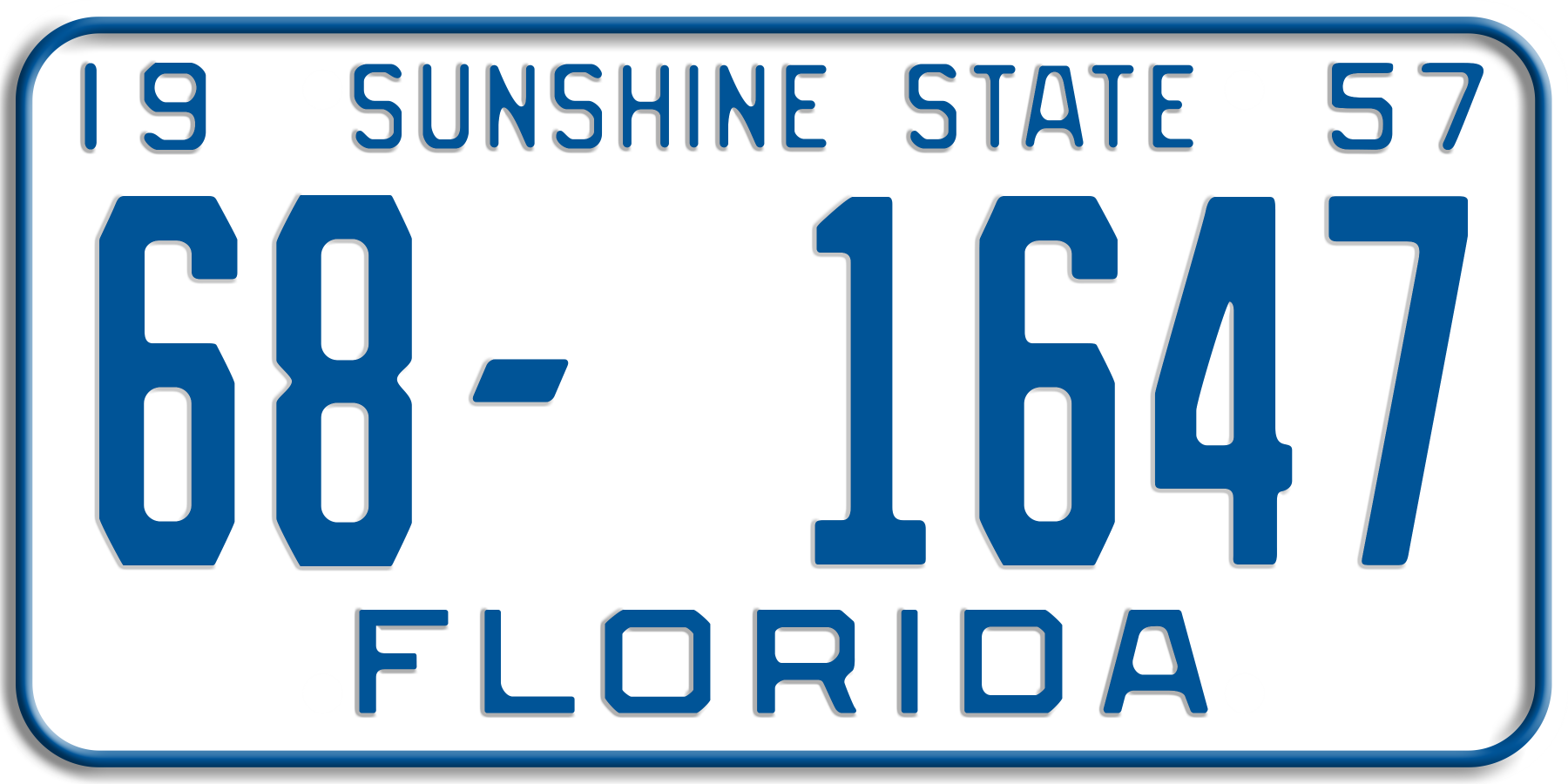 1957 Florida License Plate