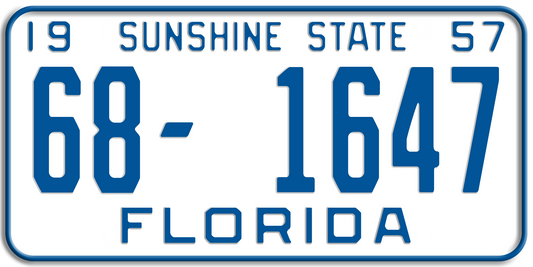 1957 Florida License Plate