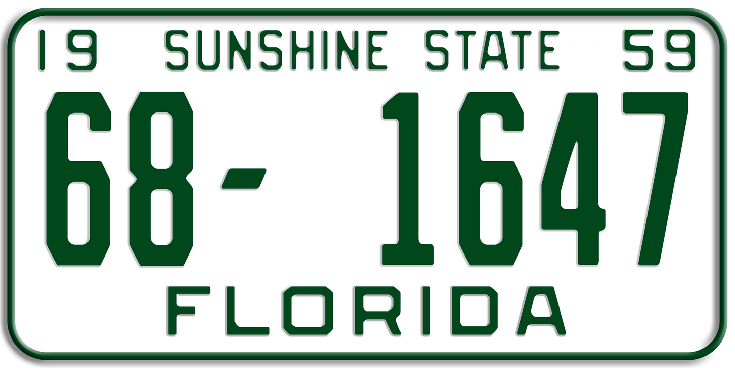 1959 Florida License Plate