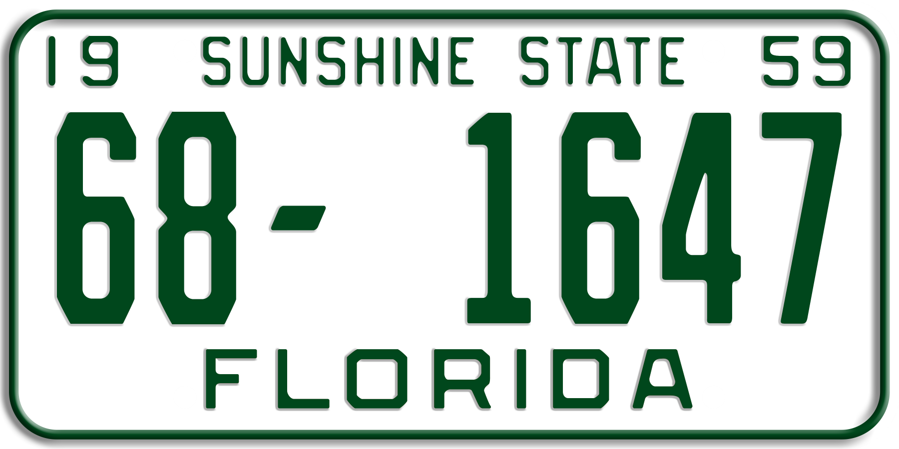 1959 Florida License Plate