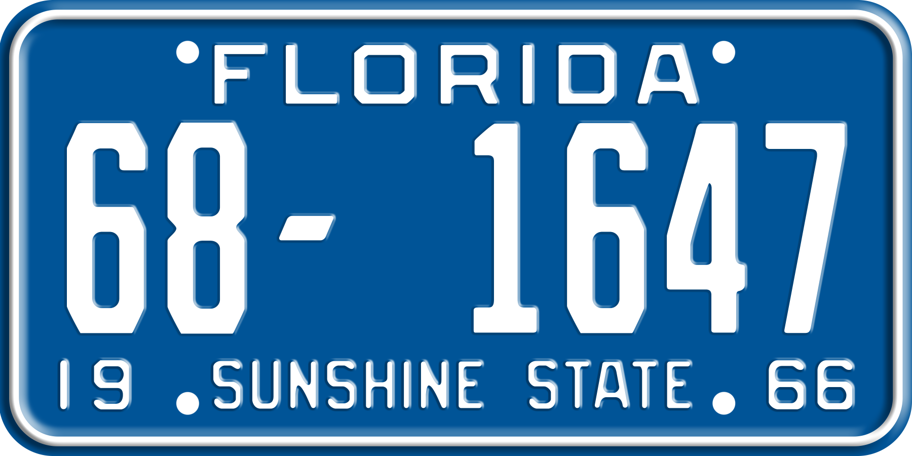 1966 Florida License Plate