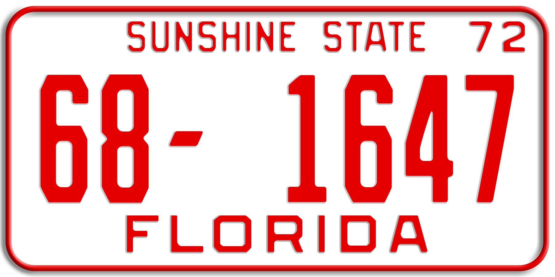 1972 Florida License Plate