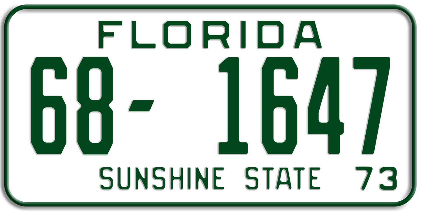 1973 Florida License Plate