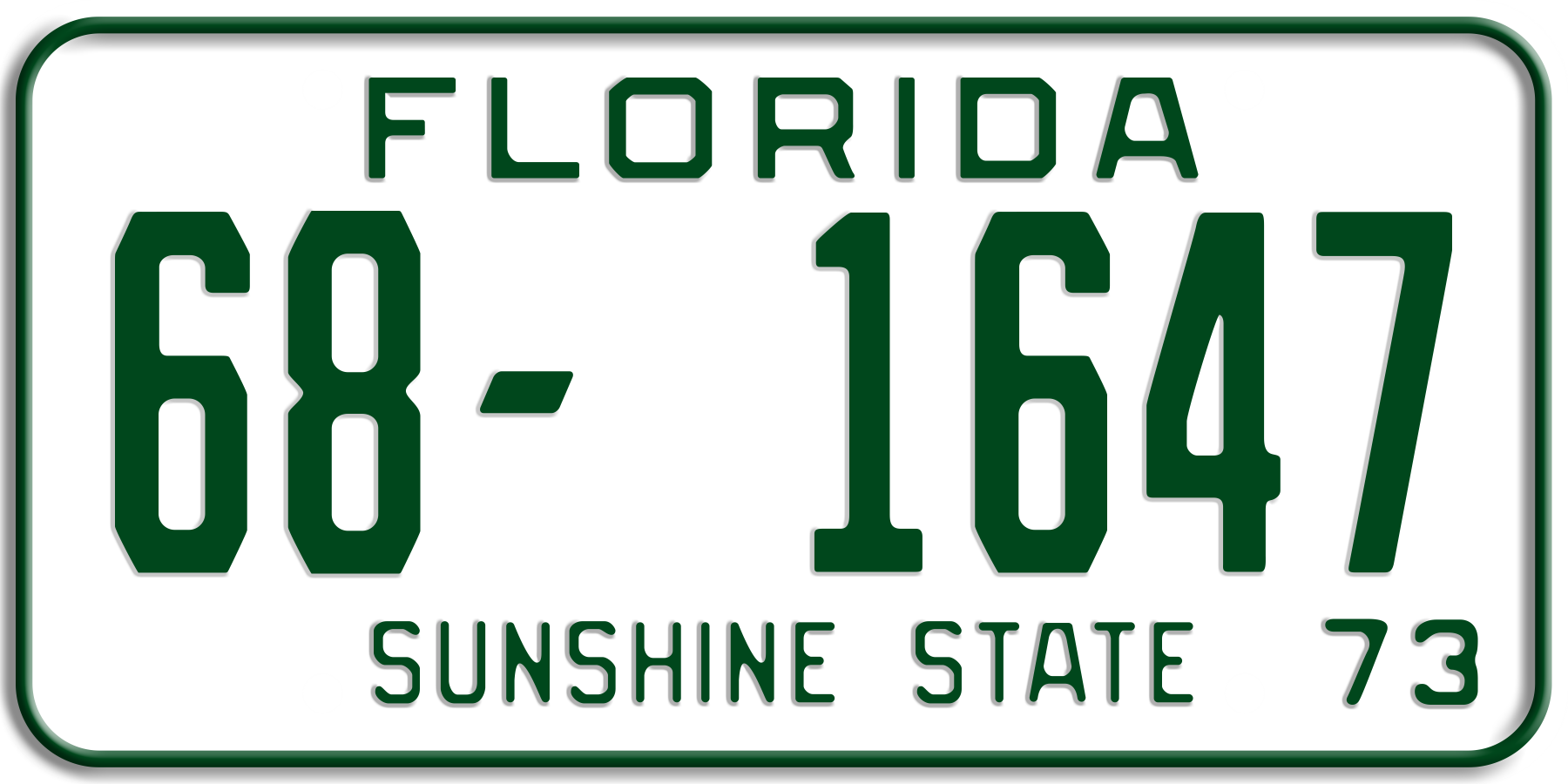 1973 Florida License Plate