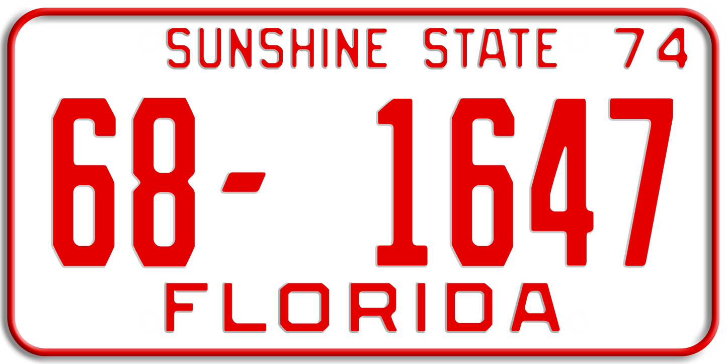 1974 Florida License Plate