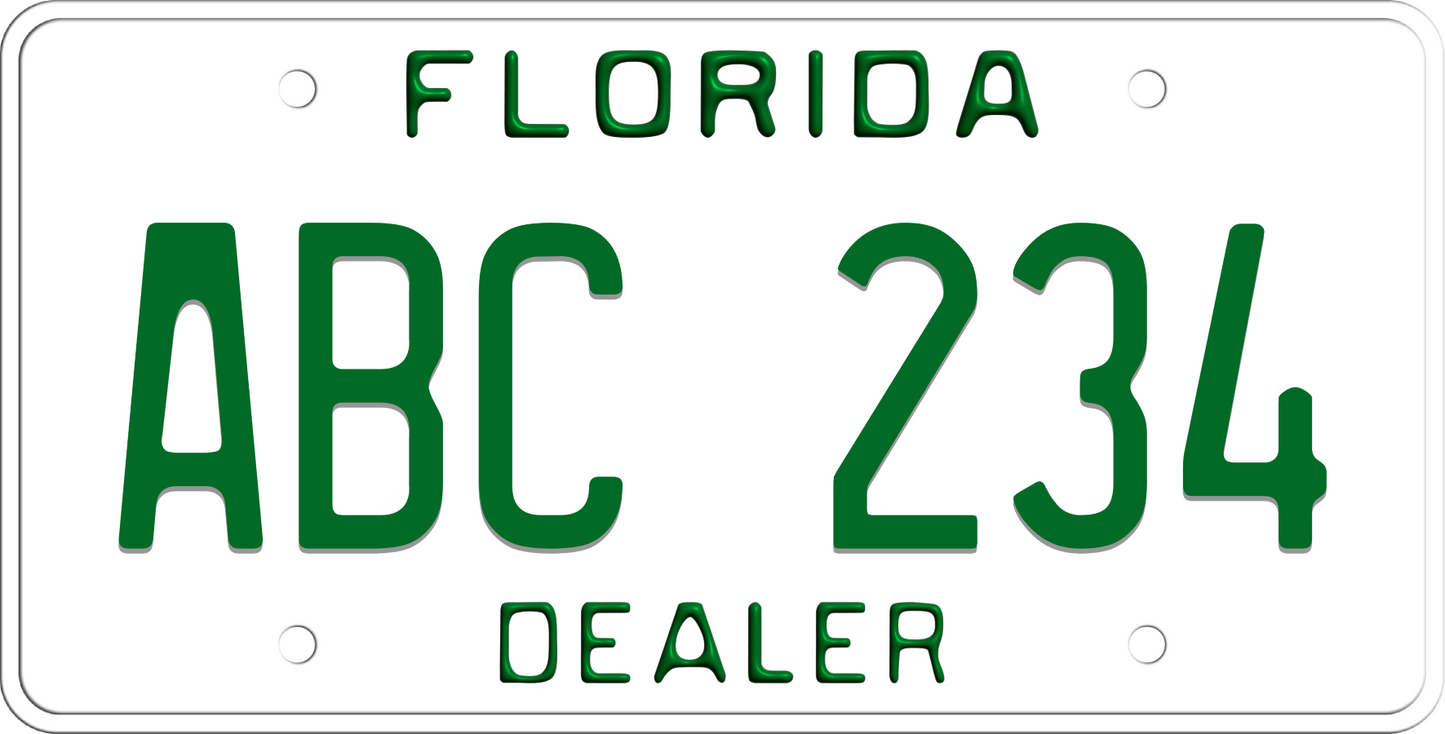 1977-1979 Florida License Plate - Dealer