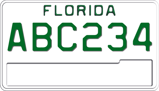 1978-1988 Florida Motorcycle License Plate