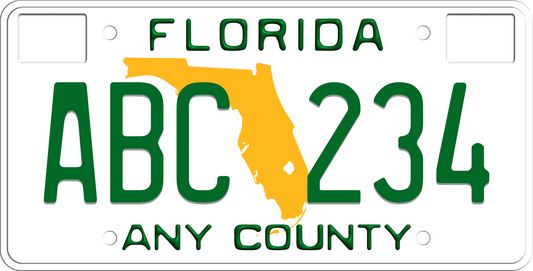 1979-1986 Florida License Plate County