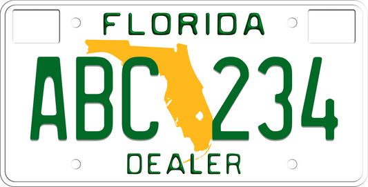 1979-1986 Florida License Plate - Dealer