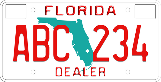 1986-1991 Florida License Plate - Dealer