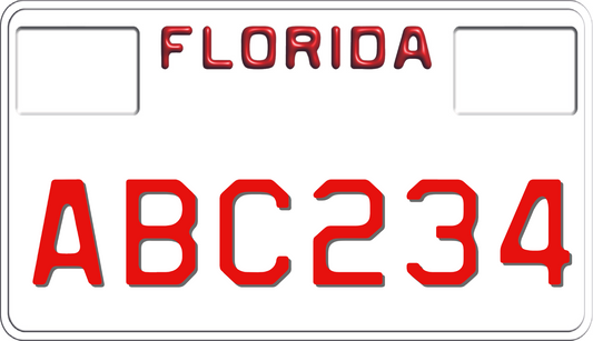 1988-1996 Florida Motorcycle License Plate