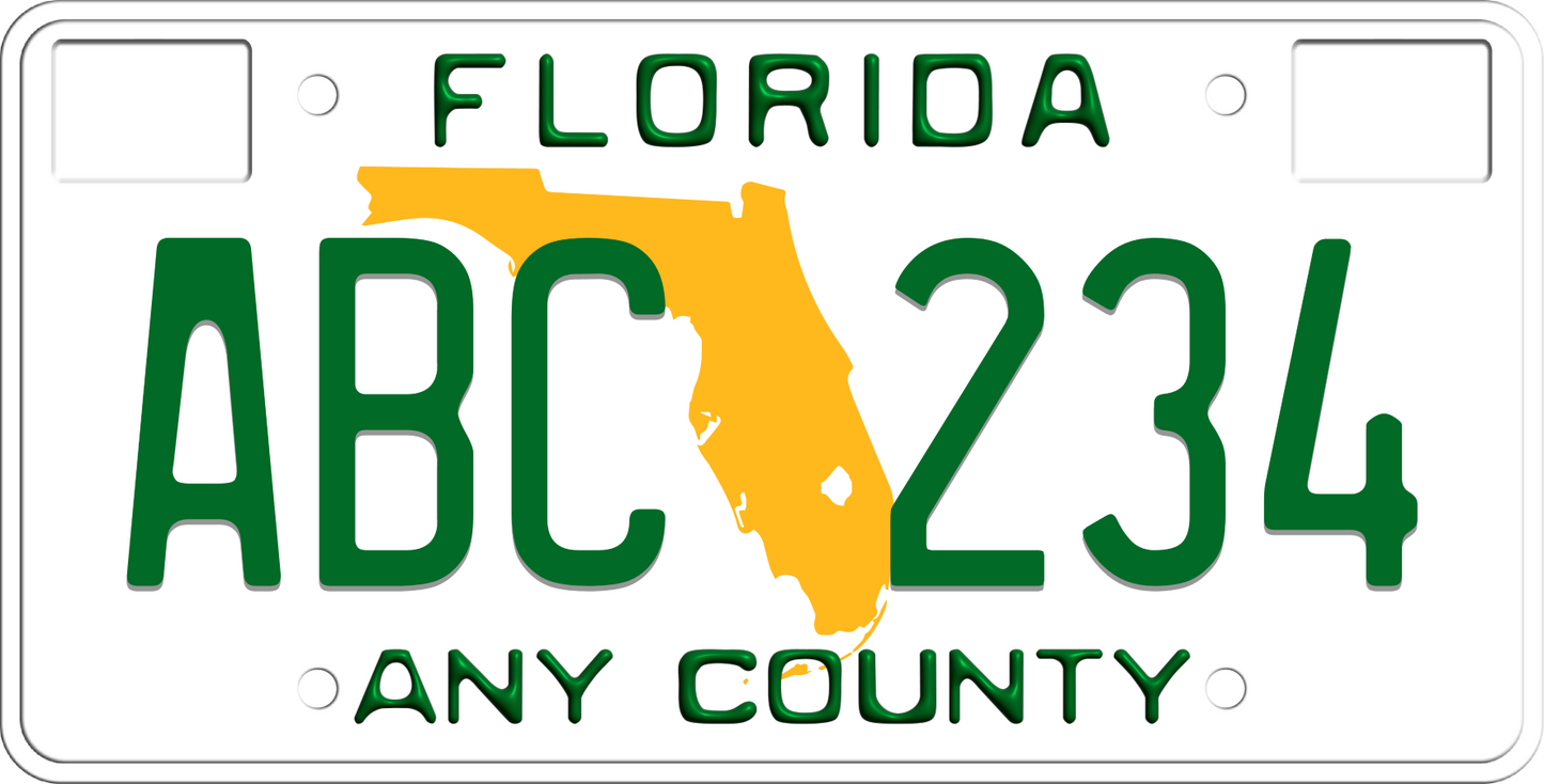 1991-1997 Florida License Plate County