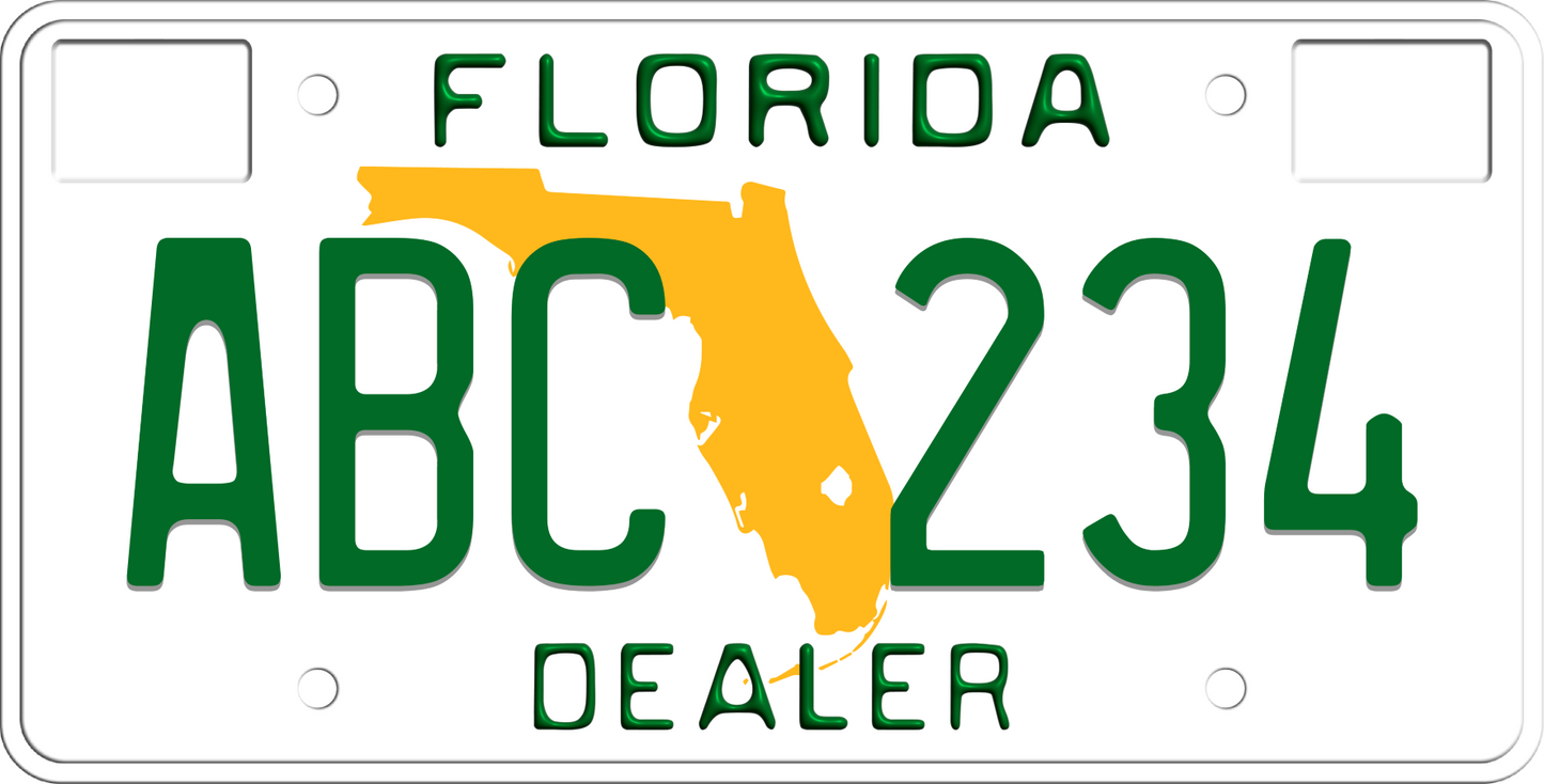 1991-1997 Florida License Plate - Dealer