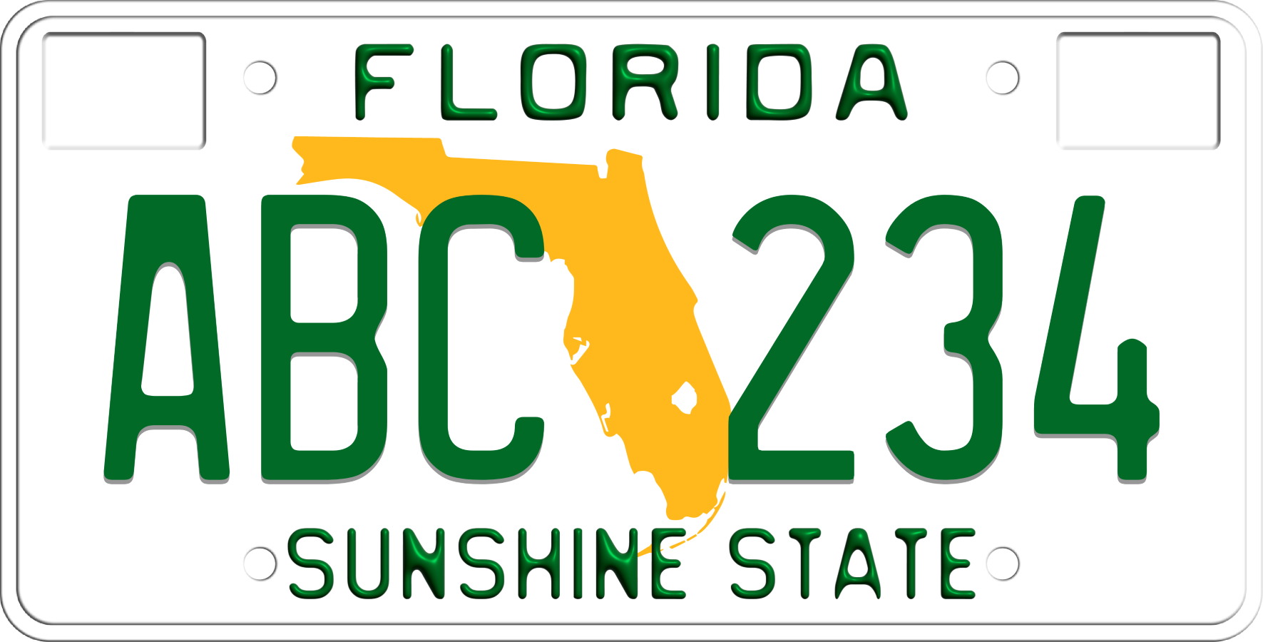 1991-1997 Florida License Plate Sunshine State