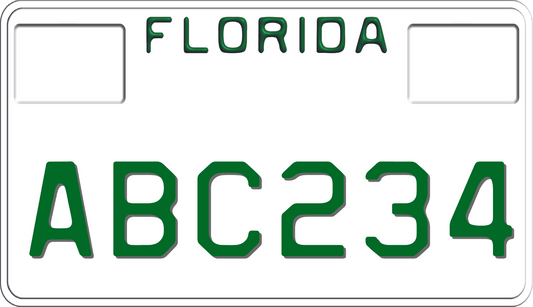 1996-2002 Florida Motorcycle License Plate