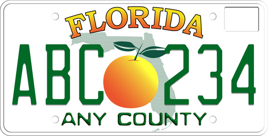 1997-2003 Florida License Plate County