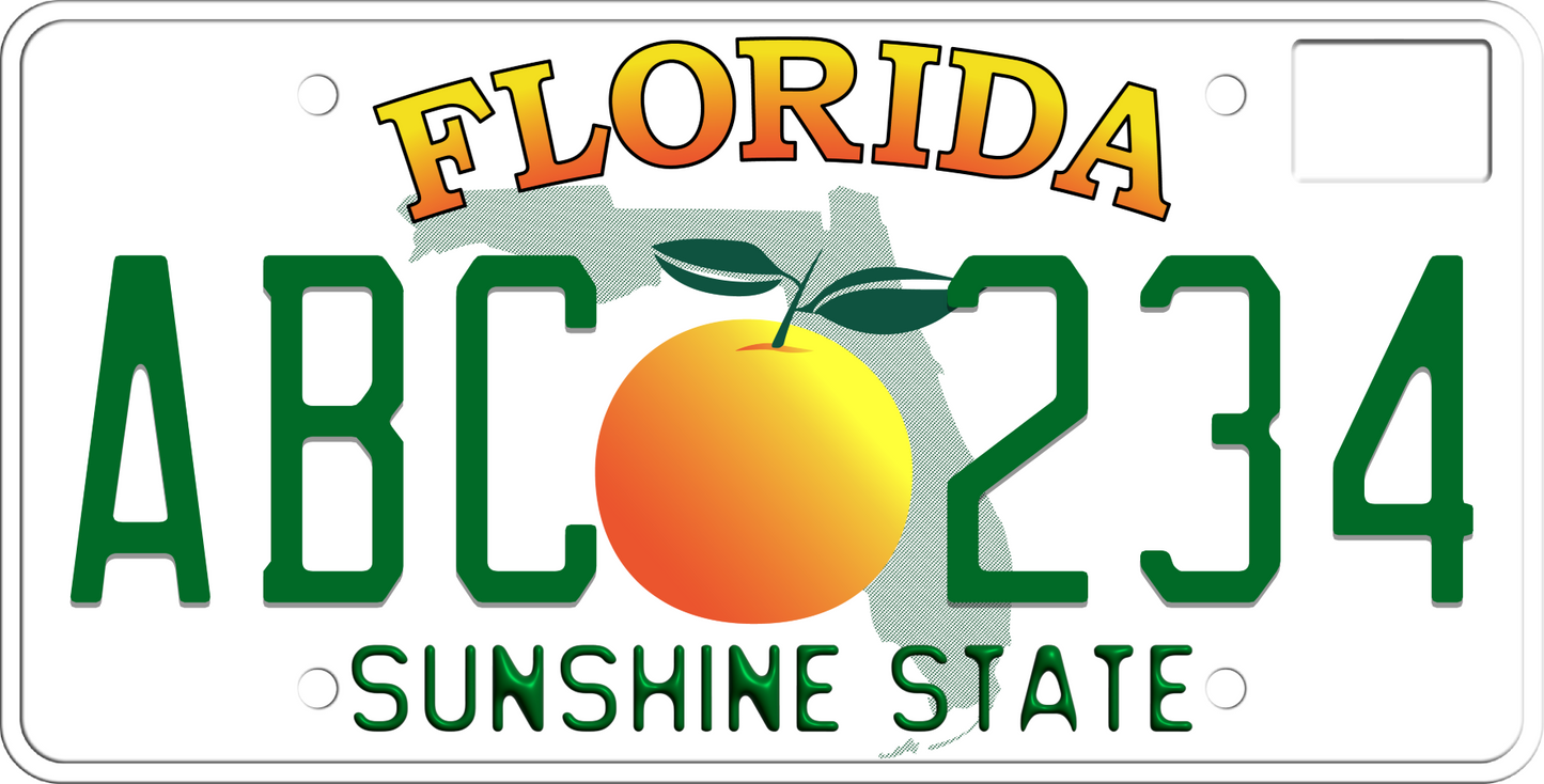 1997-2003 Florida License Plate Sunshine State