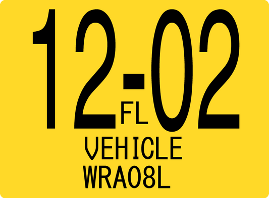 2002 December Sticker on Florida License Plate