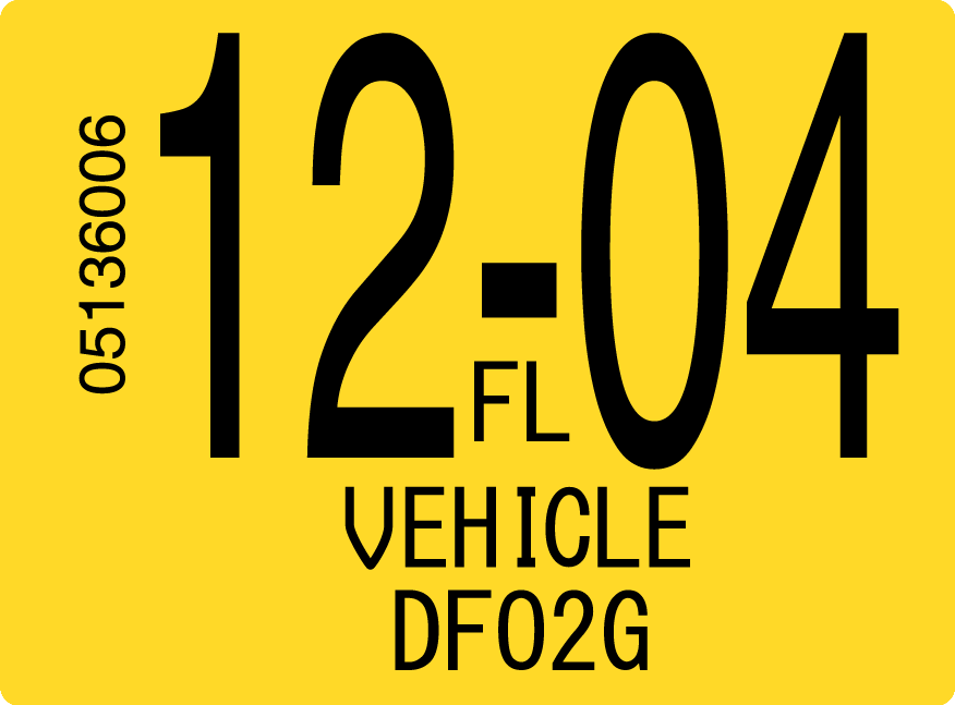 2004 December Sticker on Florida License Plate