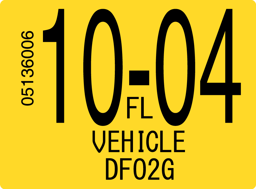 2004 October Sticker on Florida License Plate