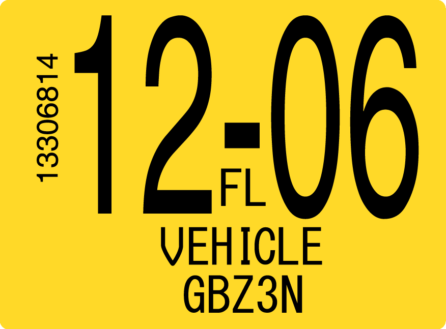 2006 December Sticker on Florida License Plate