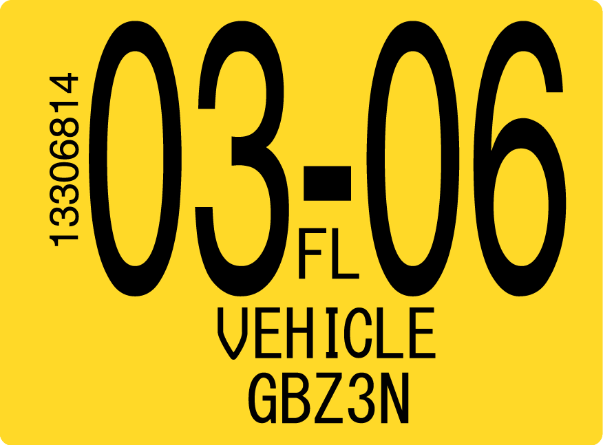 2006 March Sticker on Florida License Plate