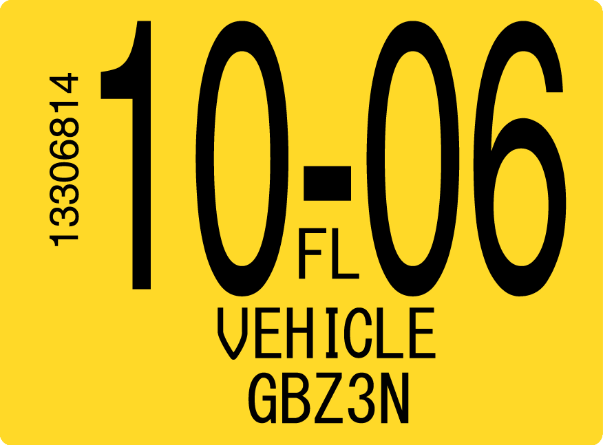 2006 October Sticker on Florida License Plate