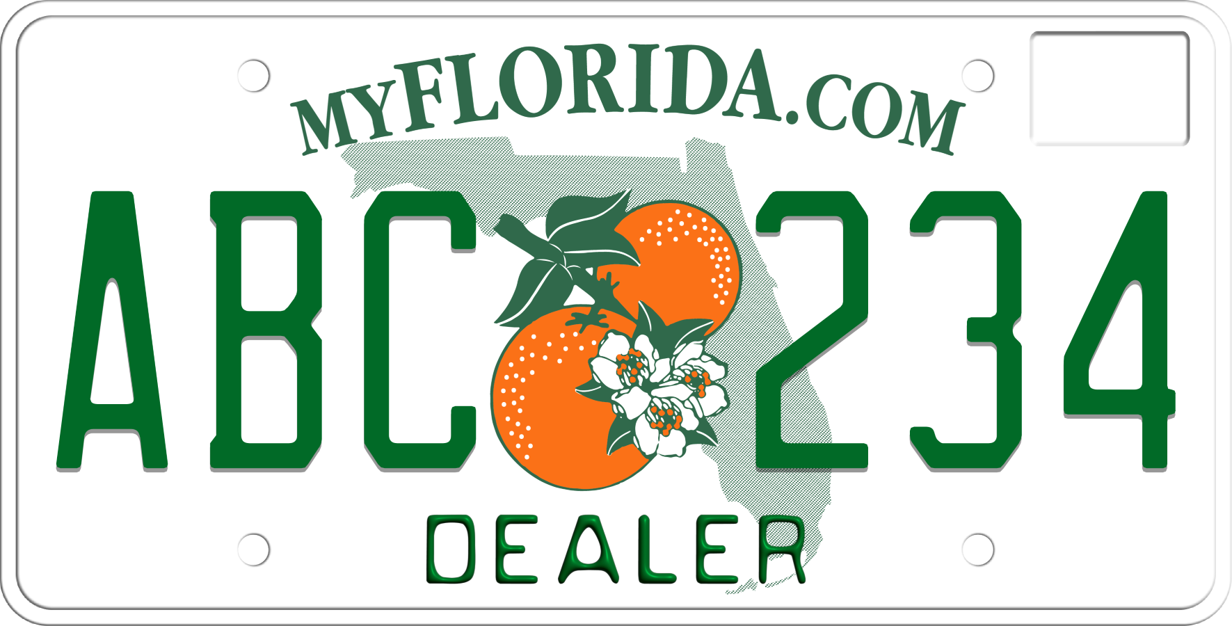 2008-2018 Florida License Plate - Dealer