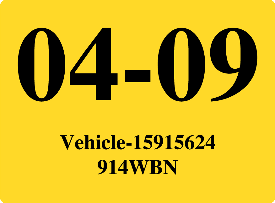 2009 April Sticker on Florida License Plate