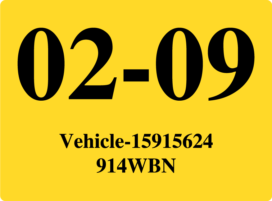 2009 February Sticker on Florida License Plate