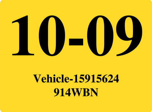 2009 October Sticker on Florida License Plate