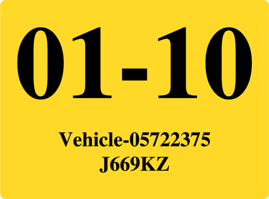 2010 January Sticker on Florida License Plate
