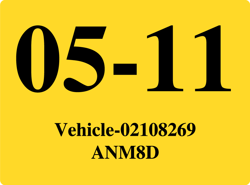 2011 May Sticker on Florida License Plate