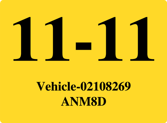 2011 November Sticker on Florida License Plate
