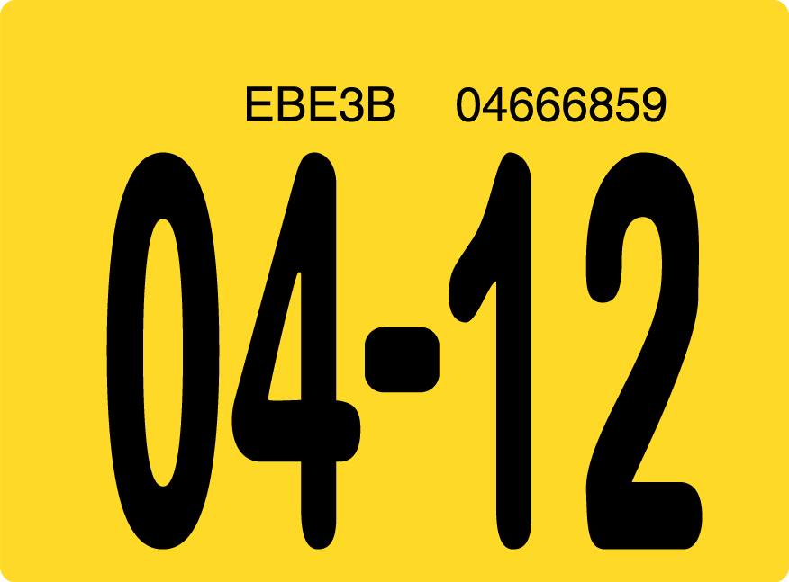 2012 April Sticker on Florida License Plate