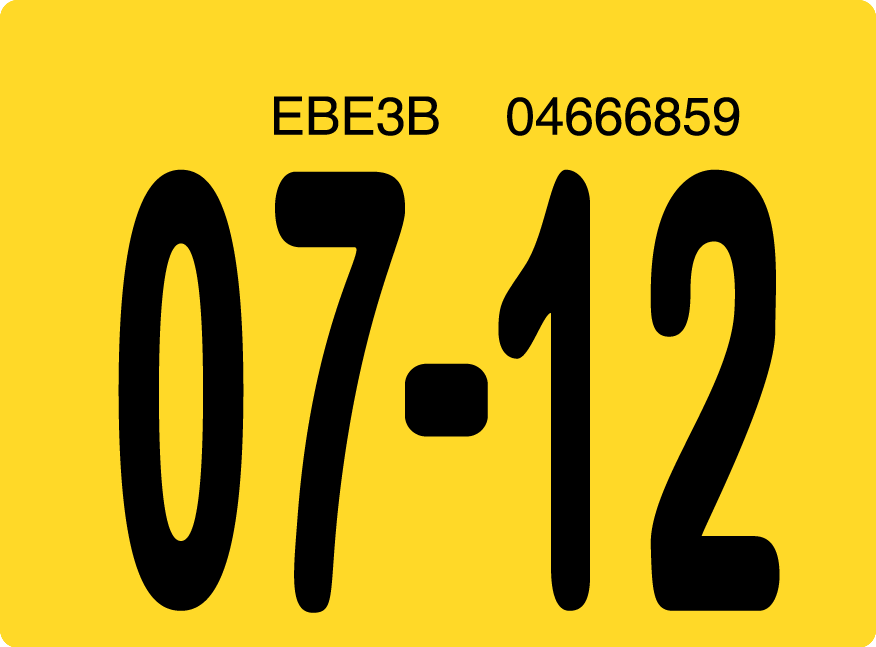 2012 July Sticker on Florida License Plate