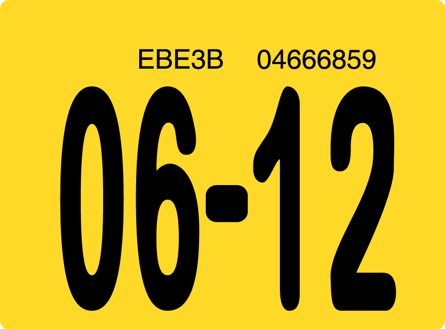 2012 June Sticker on Florida License Plate