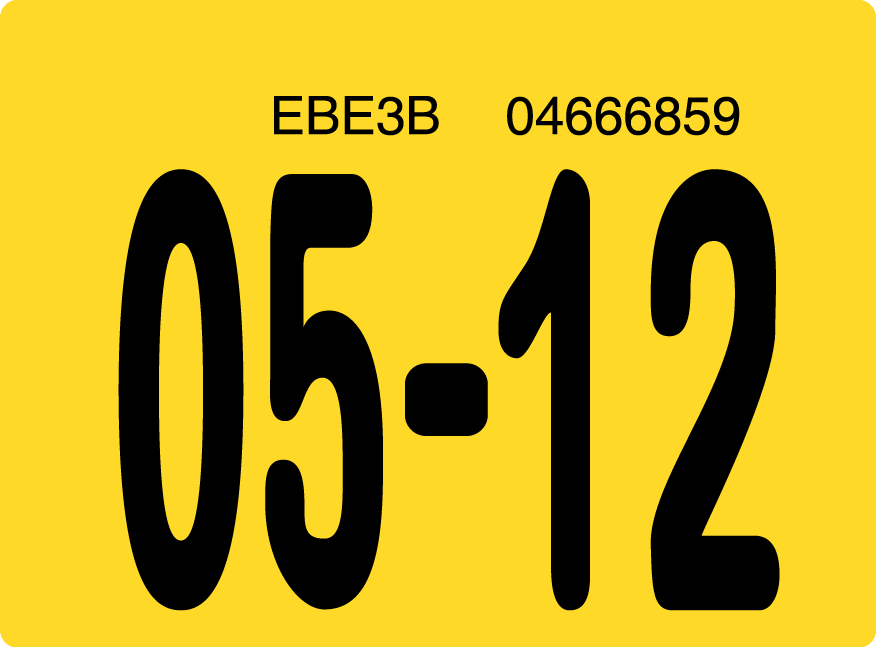 2012 May Sticker on Florida License Plate