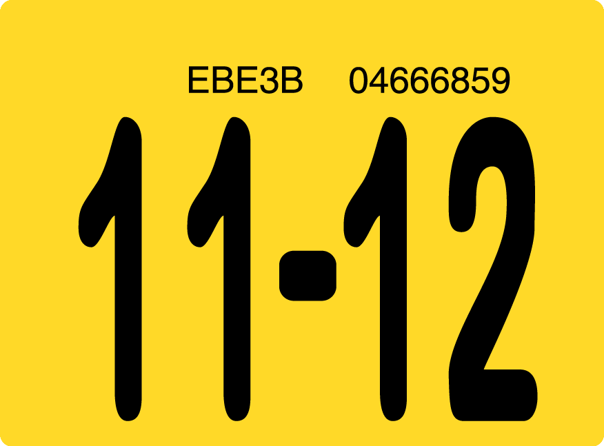 2012 November Sticker on Florida License Plate