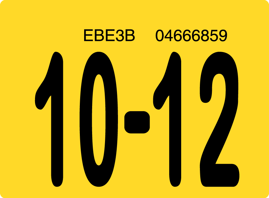 2012 October Sticker on Florida License Plate