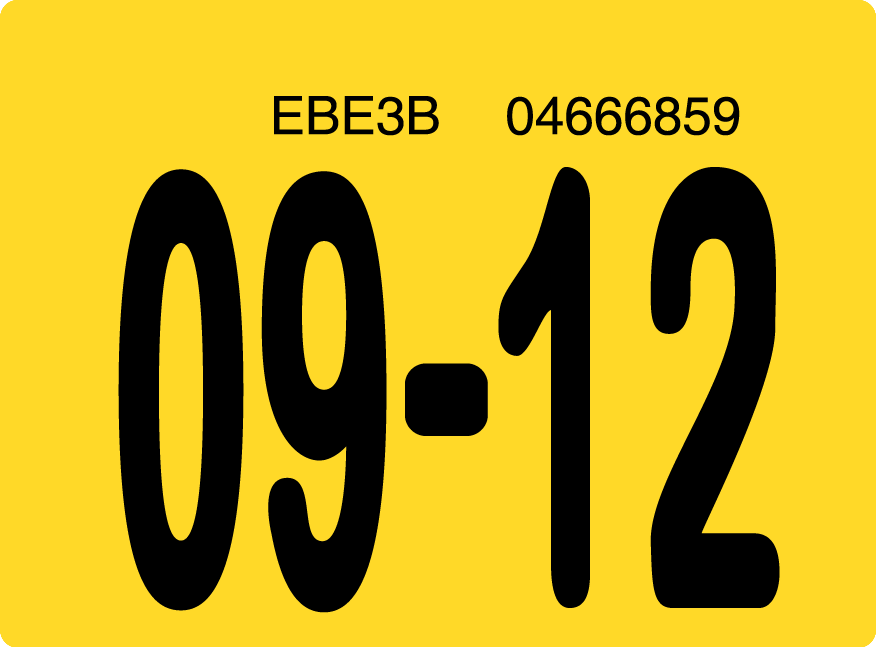 2012 September Sticker on Florida License Plate