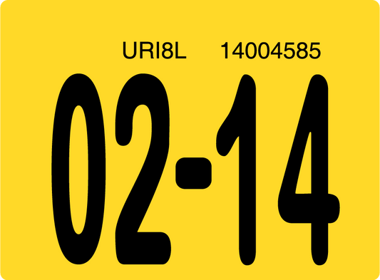 2014 February Sticker on Florida License Plate