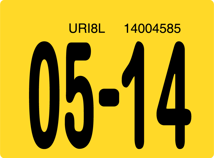 2014 May Sticker on Florida License Plate