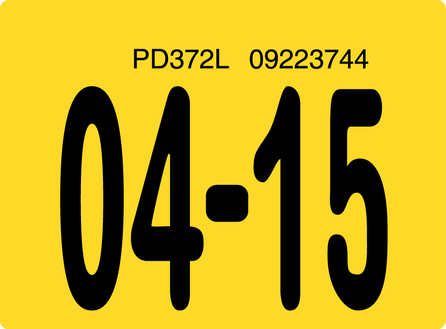 2015 April Sticker on Florida License Plate