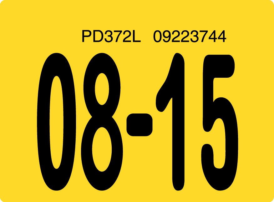 2015 August Sticker on Florida License Plate