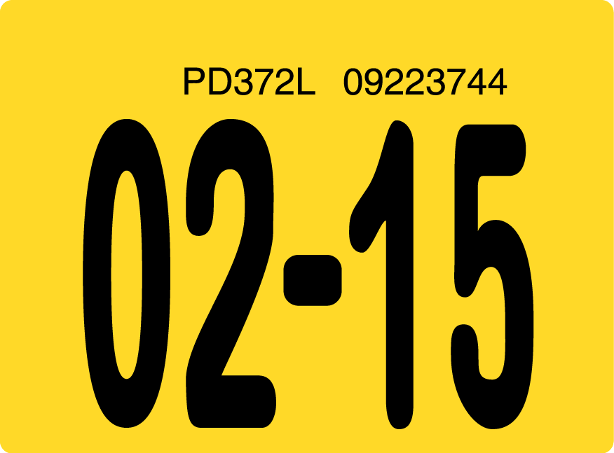 2015 February Sticker on Florida License Plate